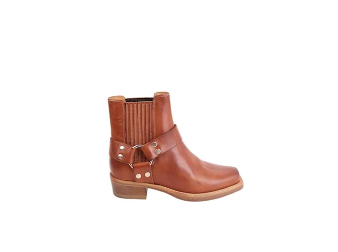 Re/Done Leather boots Brown  ref.1183383