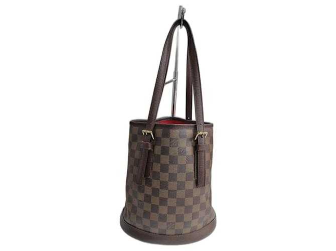 Bucket Louis Vuitton Handbags Brown Cloth  ref.1183402