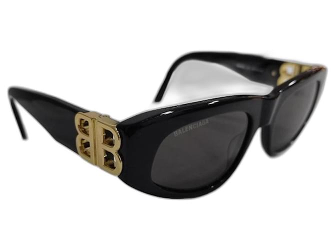 Balenciaga occhiali da sole Nero D'oro Plastica  ref.1183403
