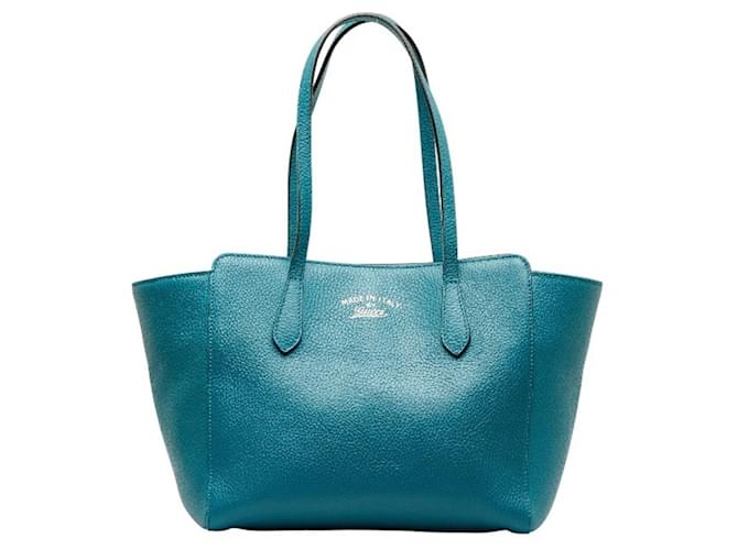 Gucci Shima line Turquoise Leather  ref.1183600