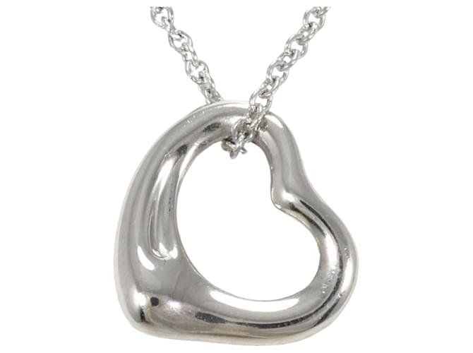Tiffany & Co Open Heart Silvery Platinum  ref.1183636