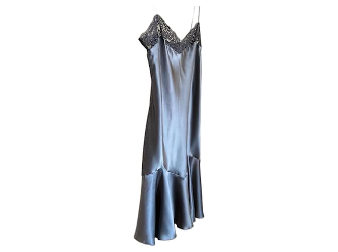 Dior Robes Soie Gris  ref.1183667