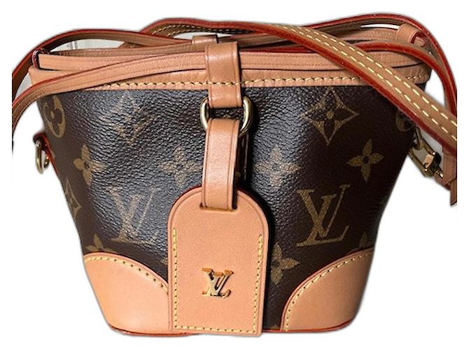 Noe Louis Vuitton Monogram Nano Noé Marrone Marrone chiaro Marrone scuro