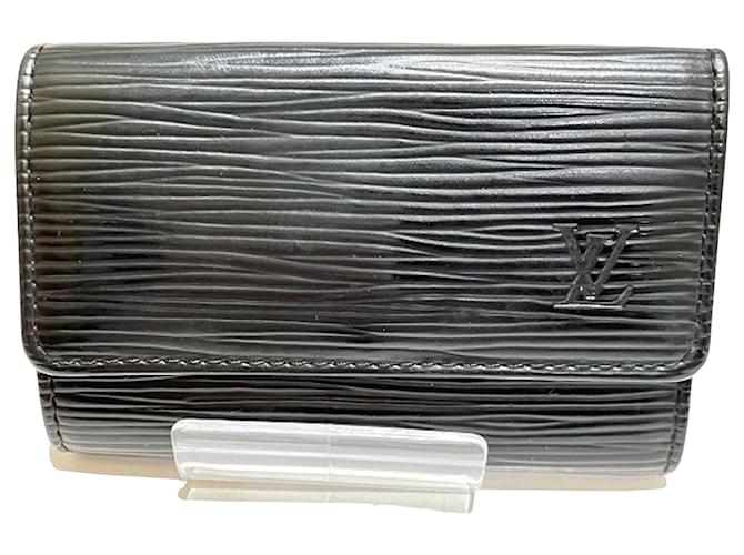 Louis Vuitton Key Case Cuir Noir  ref.1183794