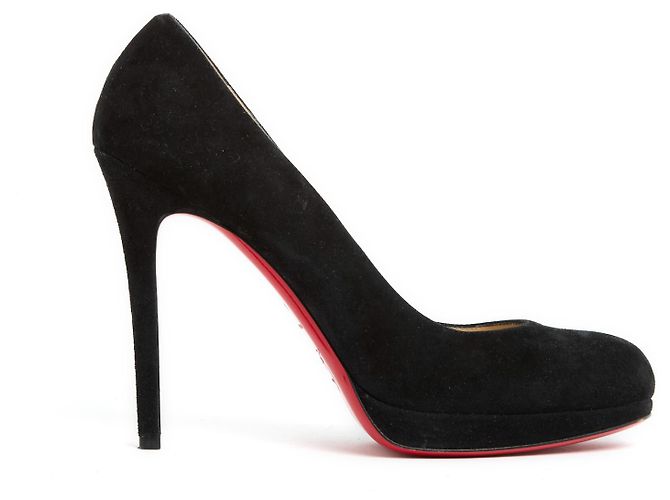 Christian Louboutin Bomba simple o Fifi UE40 Ante Negro Prístino