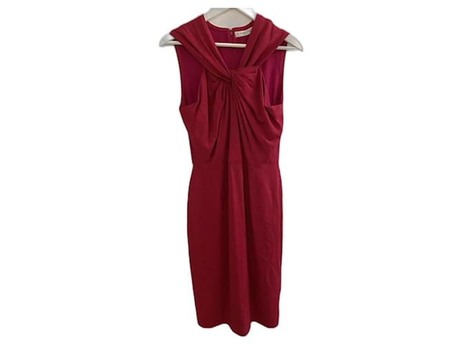 Christian Dior Robes Soie Viscose Acetate Fuschia  ref.1183825