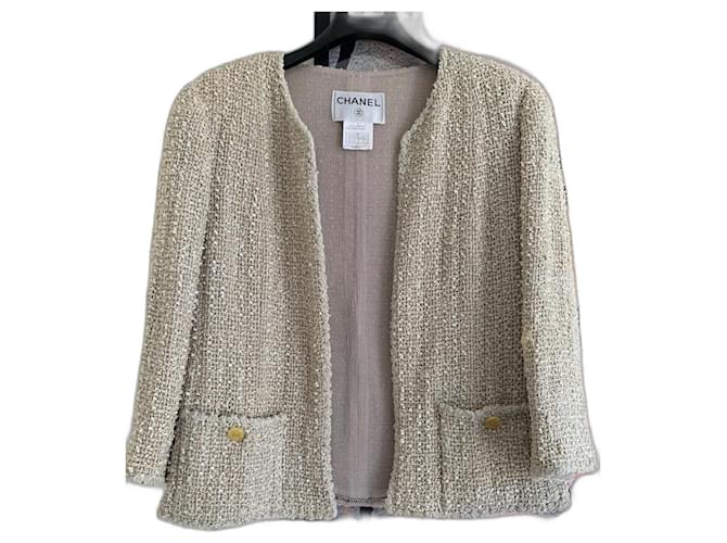 Chanel Jackets Beige Cotton  ref.1183838