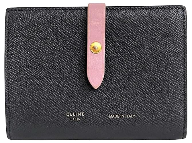 Autre Marque C�line Medium strap wallet Grey Leather  ref.1183878