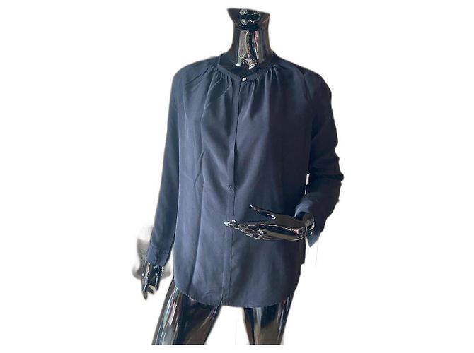 Sandro Seidenbluse Schwarz