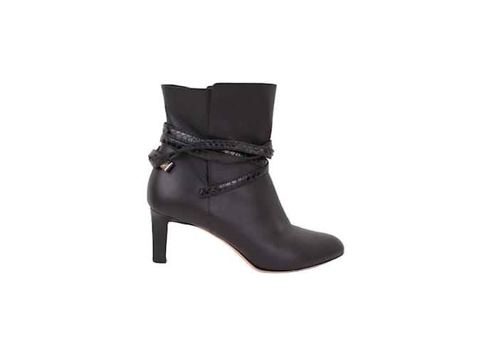 Jimmy Choo Leather boots Black  ref.1184043