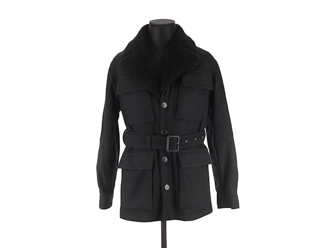 Joseph leather trim coat Black  ref.1184050
