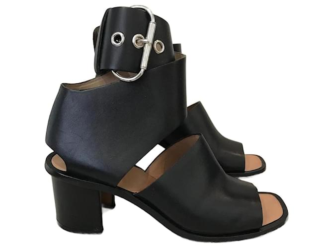 Céline CELINE  Sandals T.eu 37 leather Black  ref.1184069