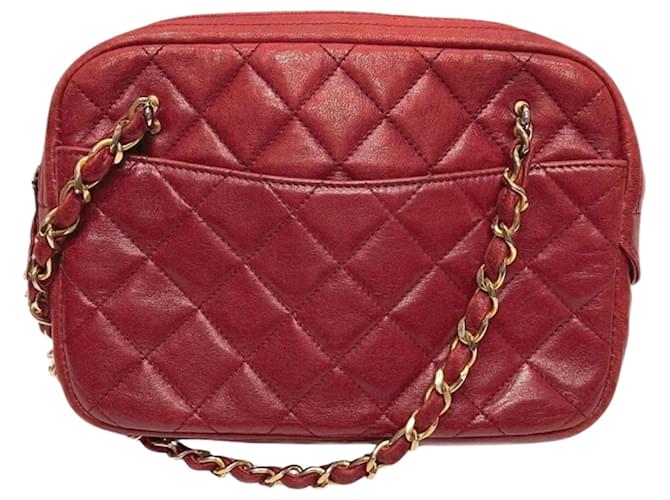 Chanel Red Leather  ref.1184131