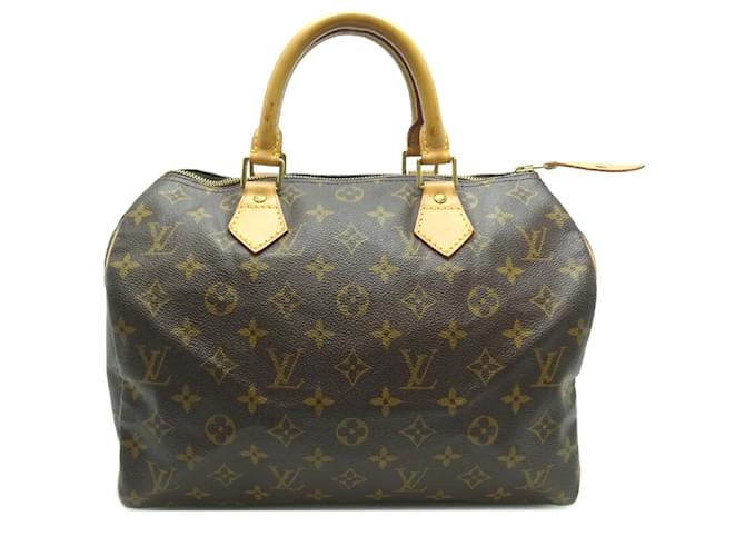 Louis Vuitton Monogram Speedy 30 M41526 Brown Cloth  ref.1184316