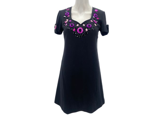 Emilio Pucci Kleider T.FR 36 Wolle Schwarz