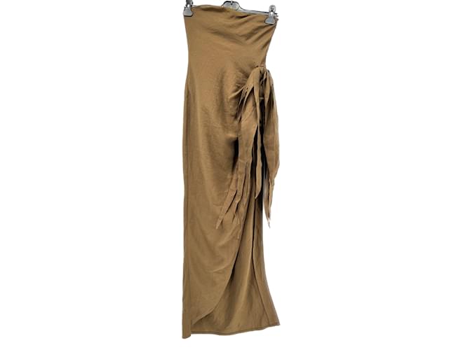 CULT GAIA Robes T.0-5 1 polyestyer Polyester Marron  ref.1184412