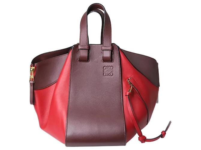 Loewe Red Compact Hammock top handle bag Leather  ref.1184457