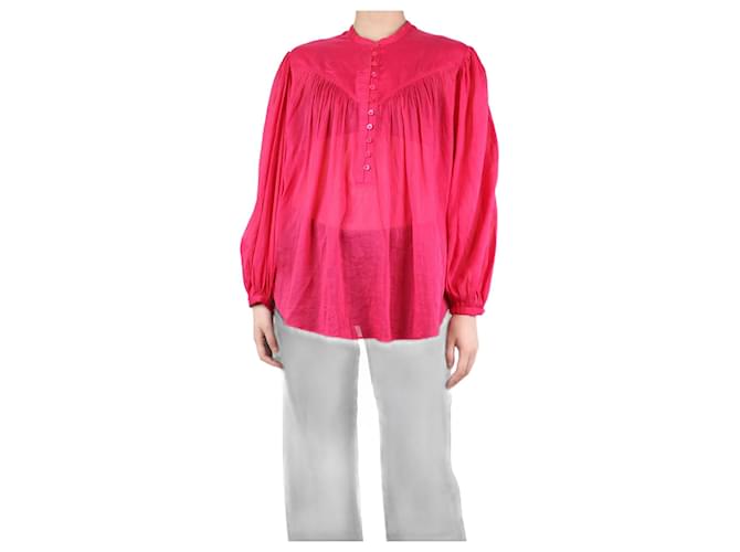 Isabel Marant Rosa transparente Bluse – Größe UK 6 Pink Baumwolle  ref.1184463