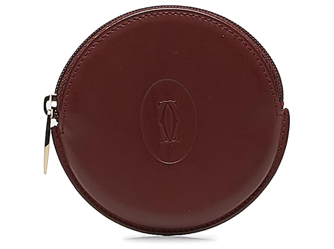 Cartier Red Must de Cartier Leather Coin Pouch Pony-style calfskin  ref.1184509