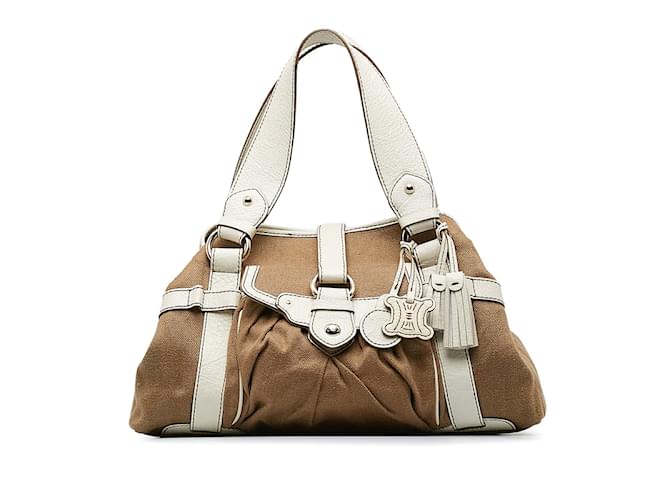 Céline Canvas and Leather Bag SC-SA-1016 Brown Cloth  ref.1184661