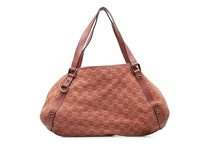 Gucci GG Suede Abbey Shoulder Bag 130736 Pink  ref.1184662