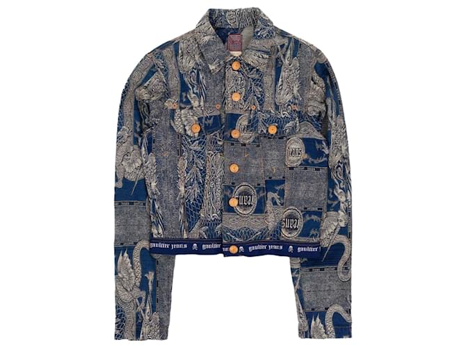 Jean Paul Gaultier Blazers Jackets Blue Cotton  ref.1184724