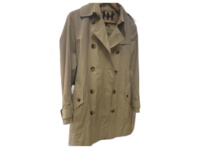 Trench Burberry Beige Cotone  ref.1184744