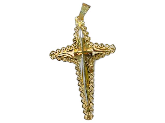 Autre Marque Vecchia croce in oro giallo 18 carati. D'oro