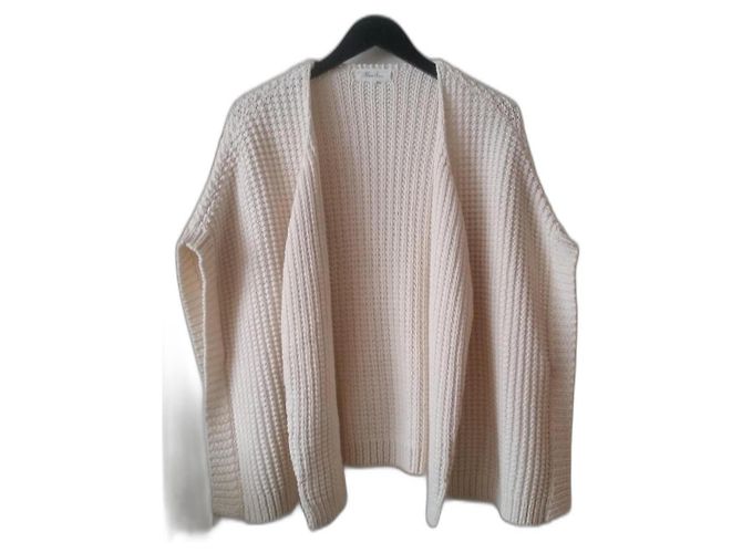 Autre Marque Marie Sixtine Cape Weste Ecru Baumwolle Aus weiß