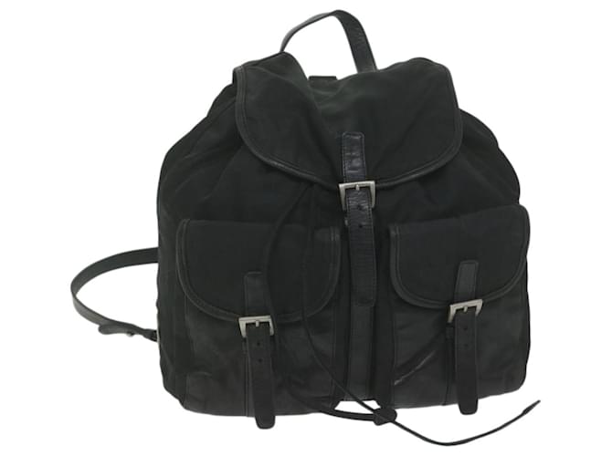 PRADA Backpack Nylon Black Auth hk925  ref.1184926