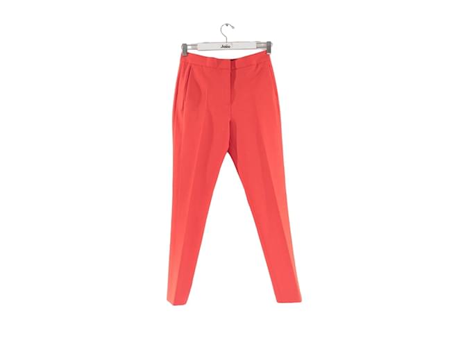 Victoria Beckham Red Straight Leg Pants Polyester  ref.1184971