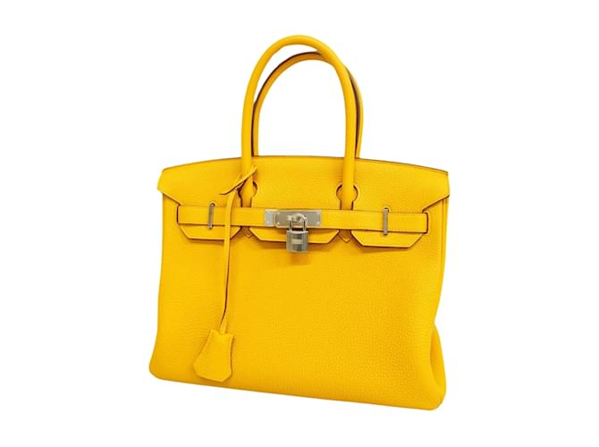 Hermès HERMES BIRKIN 30 Yellow Leather  ref.1186412