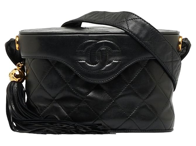 Chanel Vanity Black Leather  ref.1188149