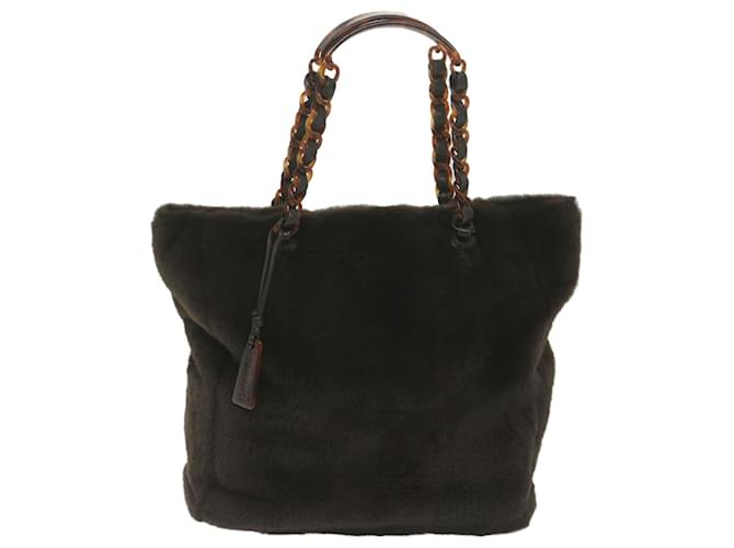 Timeless Chanel Vintage Tote Bag Brown Fur  ref.1188530