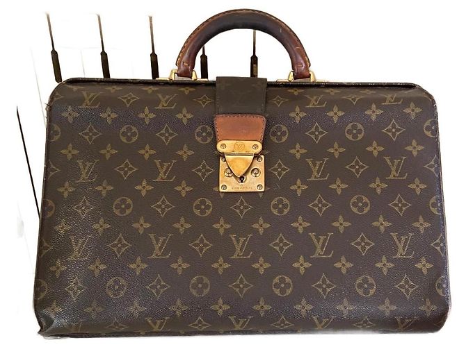 Louis Vuitton Monogram Doctor Bag Brown Leather