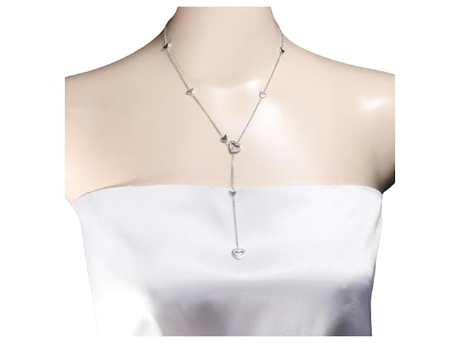 Tiffany & Co Heart link Silvery Silver  ref.1188645