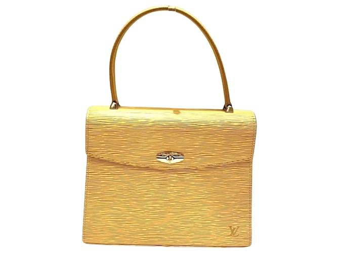 Louis Vuitton Malesherbes Gelb Leder  ref.1188694