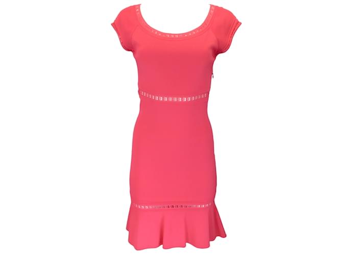Autre Marque Emilio Pucci Pink Cap Sleeved Viscose Knit Dress  ref.1188789