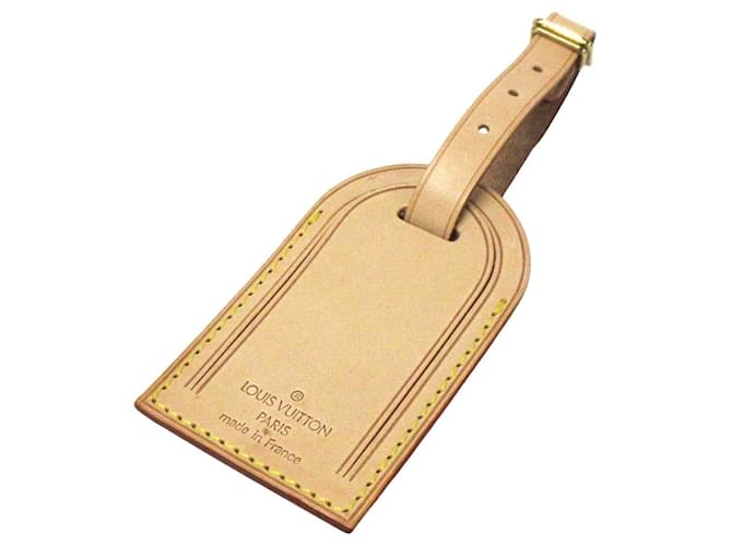 Louis Vuitton Name Tag Beige Leather  ref.1188827