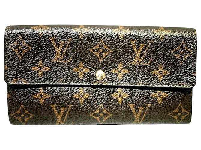 Louis Vuitton Portefeuille Sarah Brown Leather  ref.1188851