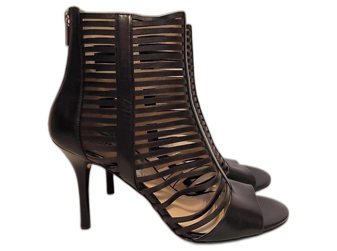 Michael Kors Leather Heels Sandals Brown