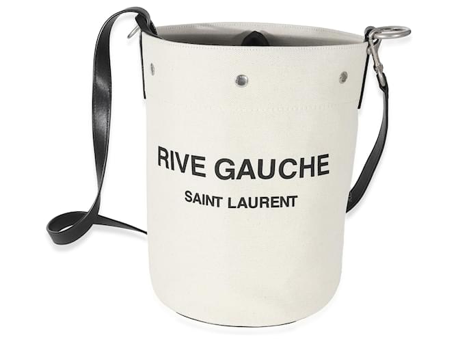 Secchiello Rive Gauche in lino bianco Saint Laurent  ref.1188957