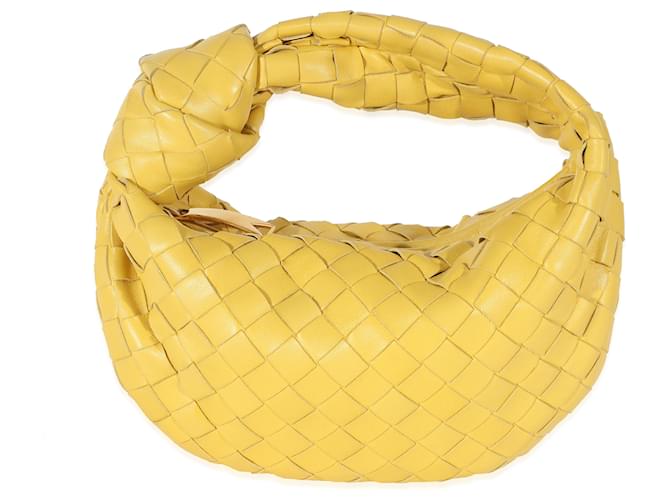 Bottega Veneta Buttercup Intrecciato Lambskin Mini Jodie Yellow Leather  ref.1189027