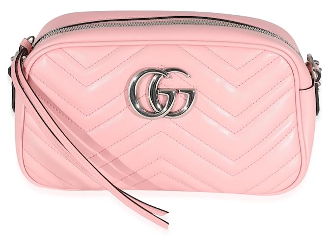 Gucci Pink Matelasse Calfskin Marmont Camera Bag Leather  ref.1189105