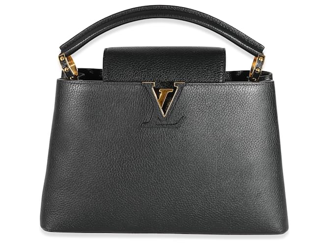 Louis Vuitton Black Taurillon Capucines MM Leather  ref.1189136
