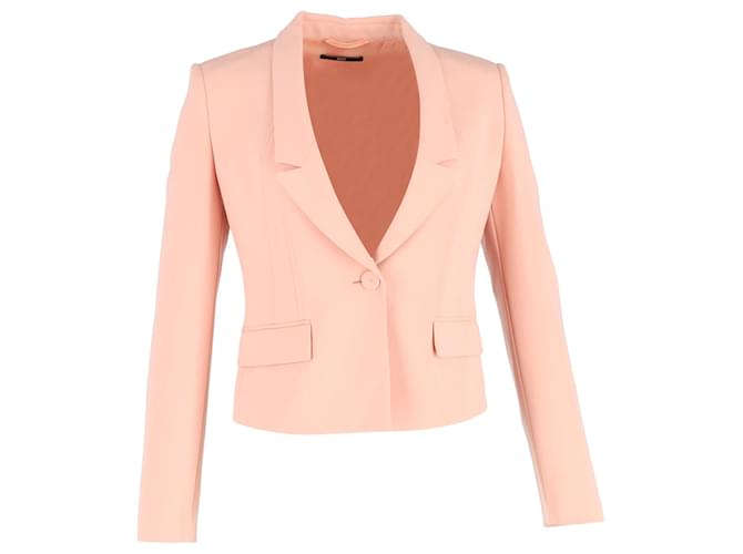 Hugo Boss Boss Tailored Cropped Blazer in Pink Viscose Cellulose fibre  ref.1189143