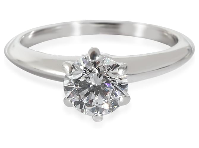 TIFFANY & CO. Anel de noivado de diamante em platina D IF 1.05 ctw Prata Metálico Metal  ref.1189160