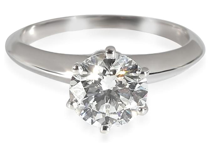 TIFFANY & CO. Anel de noivado de diamante em platina G VS1 1.23 ctw Prata Metálico Metal  ref.1189171