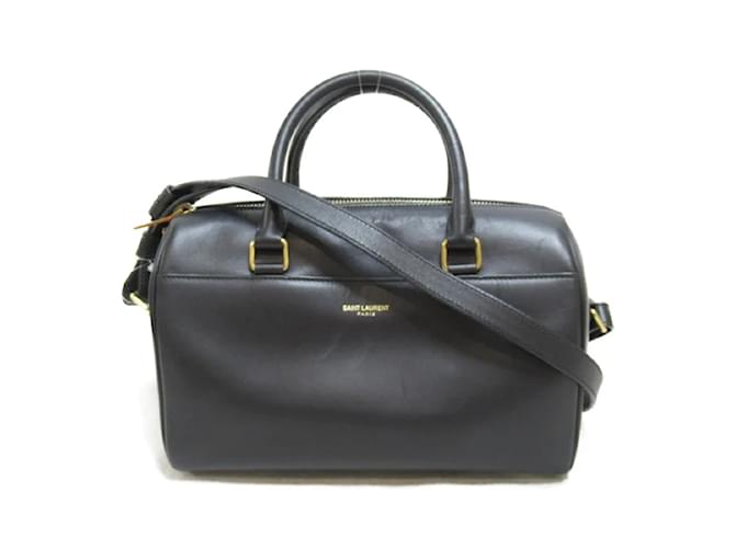 Yves Saint Laurent Sac de sport classique pour bébé Cuir Veau façon poulain Noir  ref.1189240