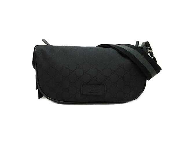 Gucci GG Nylon Crossbody Bag  449182 Black Cloth  ref.1189251